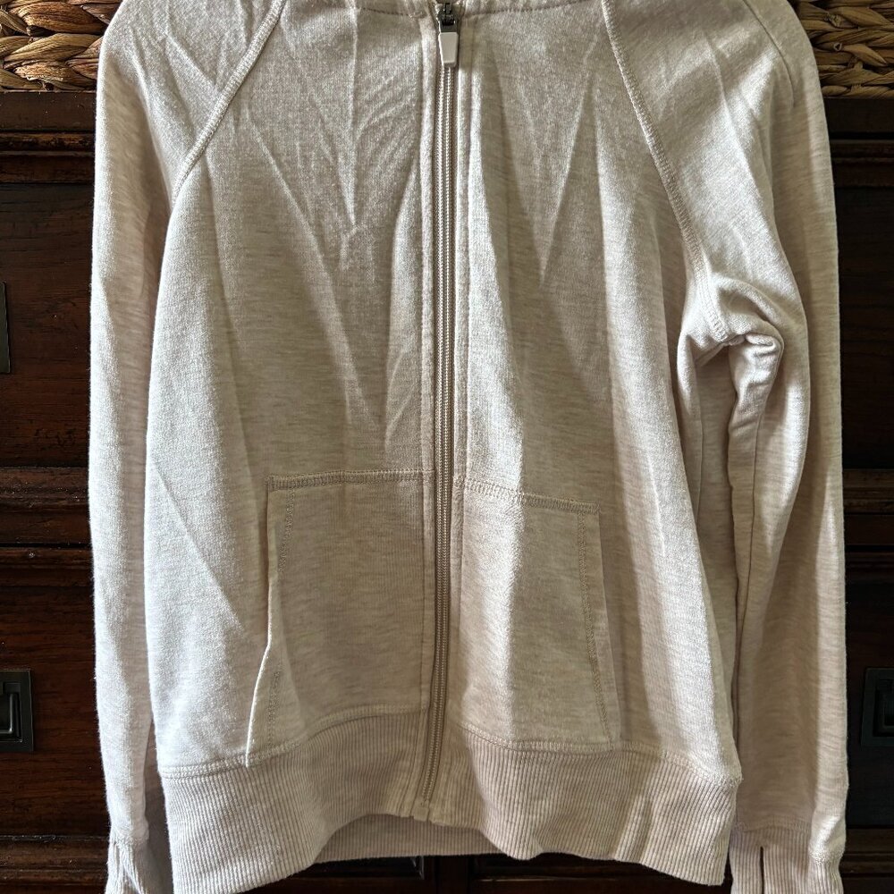 90 degree cream lightweight zipped hoodie jacket in size S 7-8